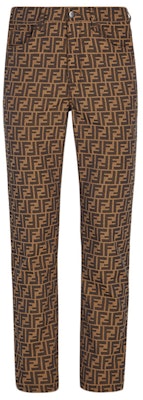 FENDI Logo Printed Straight-Leg Jeans Unisex Brown. FLP237A6WJF1440 Order FENDI Logo Printed Straight-Leg Jeans Unisex Brown. FLP237A6WJF1440