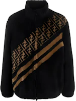 Fendi Logo Striped Colorblock Print Jacket Black Menswear FW0948A9O1F0QA1 Fendi Logo Striped Colorblock Print Jacket Black Menswear FW0948A9O1F0QA1