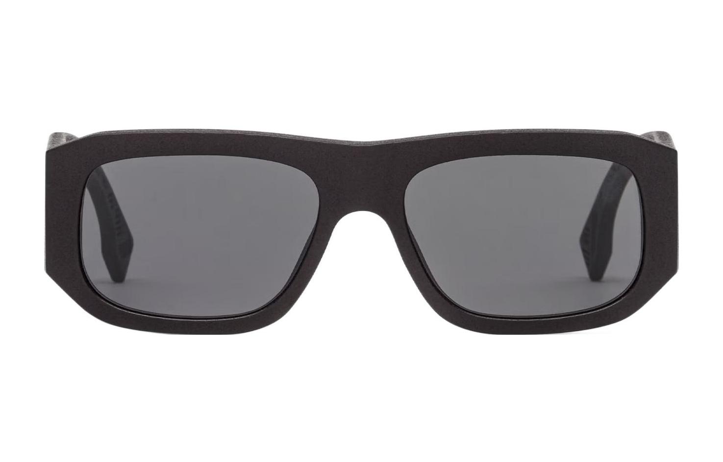 FENDI Logo Striped Temple Sunglasses Unisex Black Metal Plastic Irregular Frame FOL551-V1W-F1M9Q 圖 3