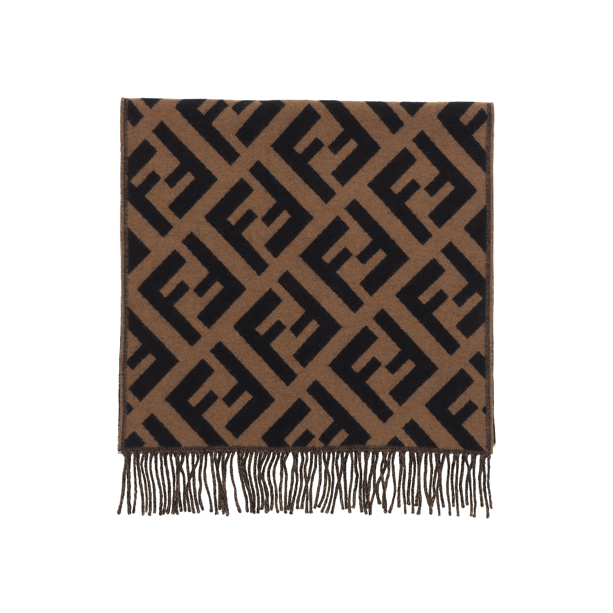 FENDI Logo Trendy Brown Knitted Scarf Unisex Fashion Accessory. FXT260-A8RS-F0QE1  TU 圖 4