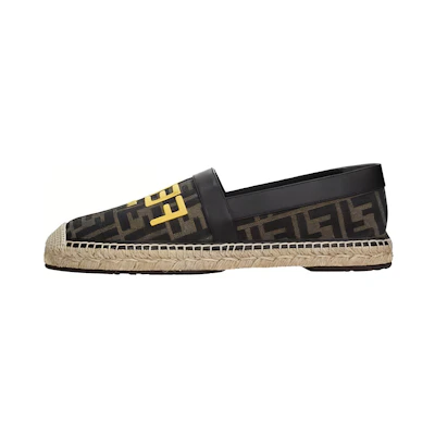 Fendi Logo Weave Loafer 'Black Gold'