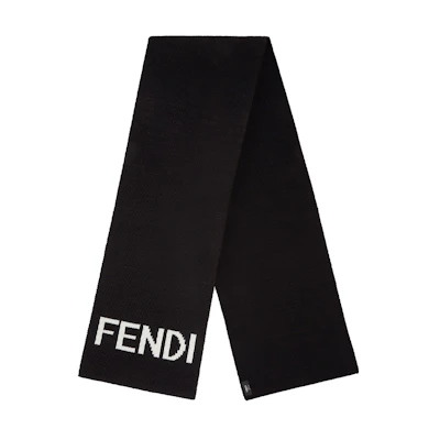 FENDI Logo Wool Knit Scarf Unisex Couple Design FXS124AI4FF0ZE7