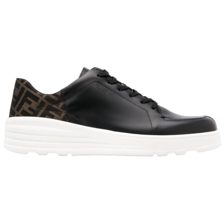 Fendi Low-Top Leather Sneaker 'Black Fashion' 圖 2