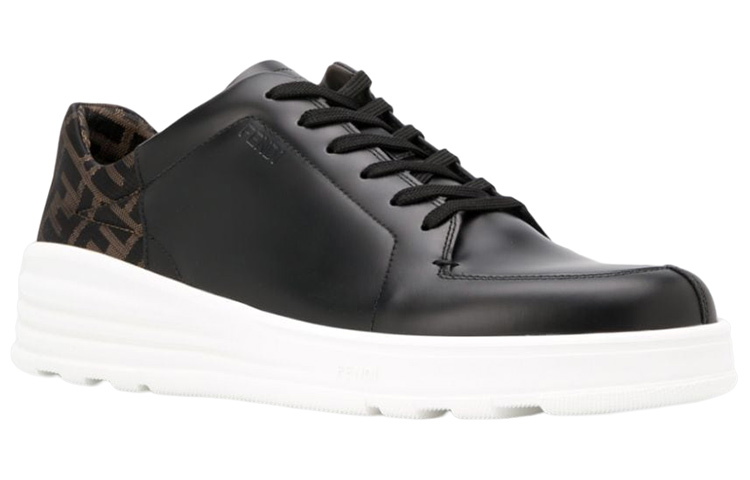Fendi Low-Top Leather Sneaker 'Black Fashion' 圖 3