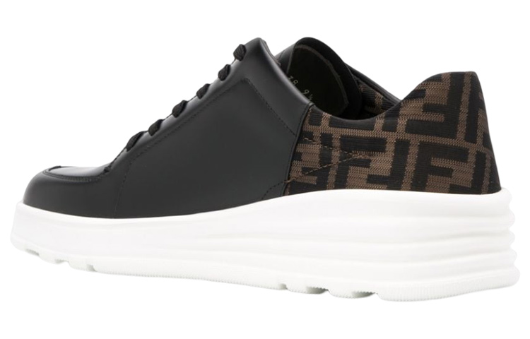 Fendi Low-Top Leather Sneaker 'Black Fashion' 圖 5