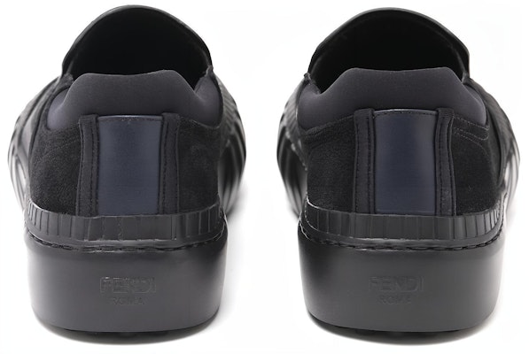 Fendi Low-Top Slip-On 'Black Leather' 7E1518AHIEF08M4 Shop Fendi Low-Top Slip-On 'Black Leather' 7E1518AHIEF08M4