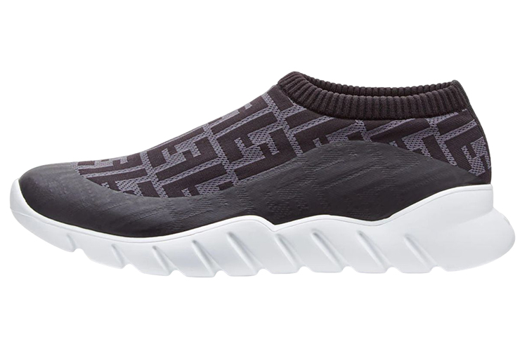 Fendi Low-Top Sneaker 'Grey Logo Print'