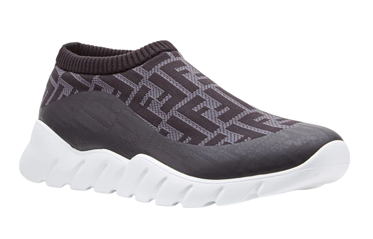 Fendi Low-Top Sneaker 'Grey Logo Print' 圖 2