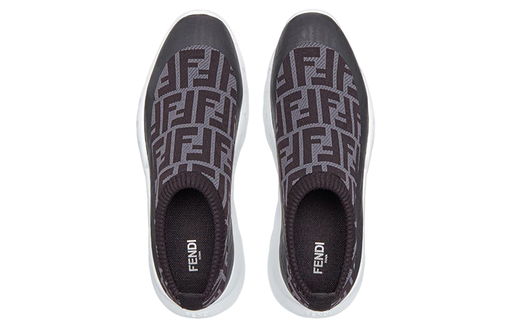 Fendi Low-Top Sneaker 'Grey Logo Print' 圖 3