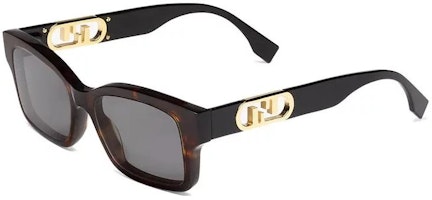 FENDI Luxury Fashion Square Black Sunglasses Unisex FE40050F-52A FENDI Luxury Fashion Square Black Sunglasses Unisex FE40050F-52A