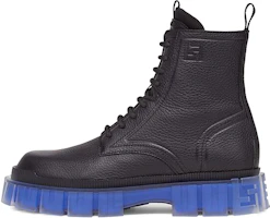 Fendi Lychee Leather Fashion All-Match Casual Short Boots 'Black Blue' 7U1485AHH0F08M4 Fendi Lychee Leather Fashion All-Match Casual Short Boots 'Black Blue' 7U1485AHH0F08M4