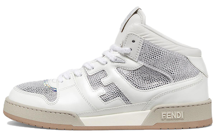 Fendi Match High 'Embossed Pattern White'