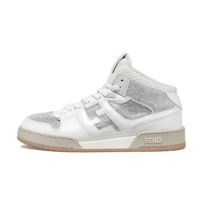 Fendi Match High 'Embossed Pattern White'