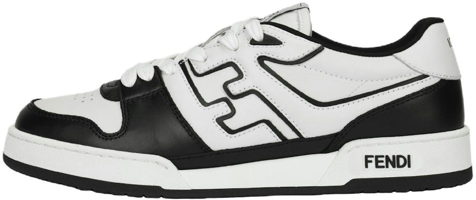 FENDI Match Sepatu Sneakers Kulit Low-Top Hitam Putih 7E1643AOMNF0E7C Buy FENDI Match Sepatu Sneakers Kulit Low-Top Hitam Putih 7E1643AOMNF0E7C