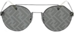 Order FENDI Metal Aviator Sunglasses Black Unisex Couple Design Patterned FE40060U