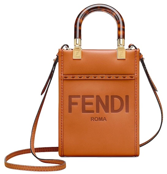 fendi-mini-sunshine-shopper-dark-brown