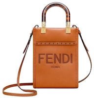 Fendi Mini Sunshine Shopper Dark Brown Fendi Mini Sunshine Shopper Dark Brown