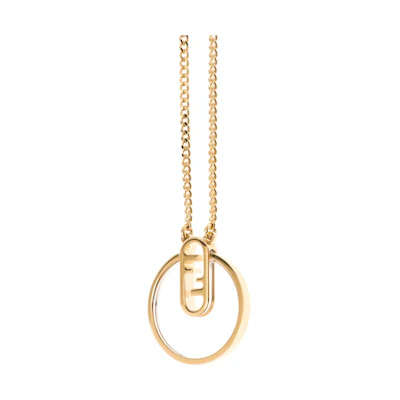 FENDI Minimalist Casual Necklace Yellow Brass. 8AH544WN5F1HES