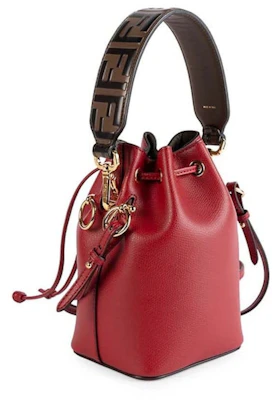 Fendi Mon Tressor Bolso Cubo Mini de Cuero Rojo Order Fendi Mon Tressor Bolso Cubo Mini de Cuero Rojo