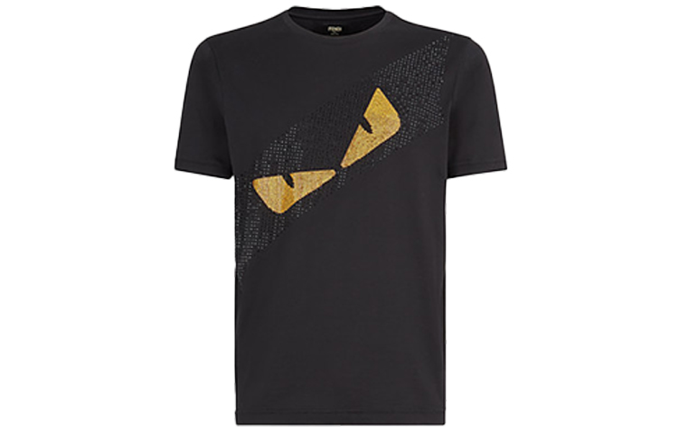 Fendi Monster Eyes Black Crew Neck T-Shirt FY0894A2F0F0QA1 圖 2