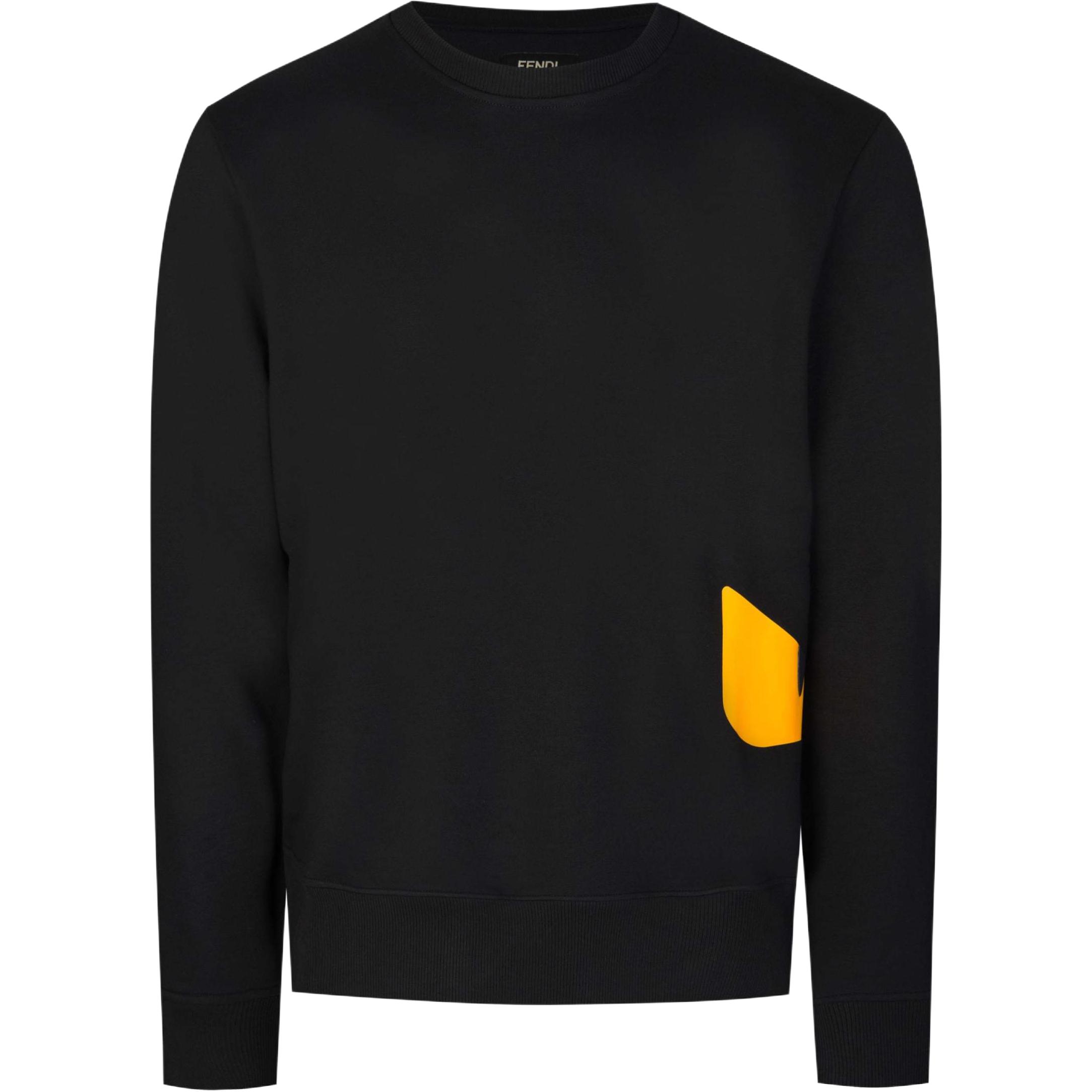 Fendi Monster Eyes Pullover Sweatshirt Black FY0944A7ACF0QA1