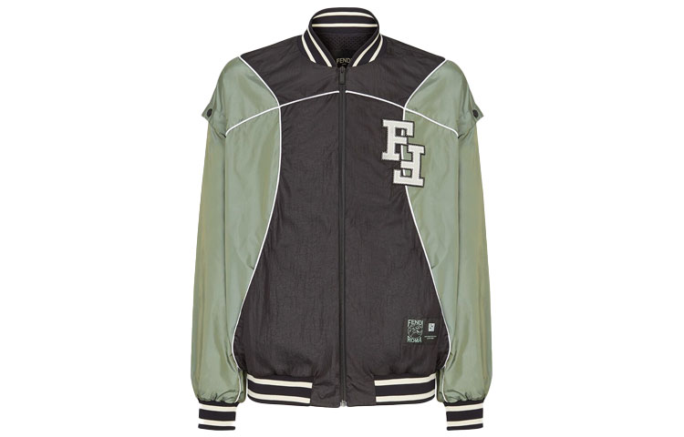 Order 芬迪多色拼接字母可拆卸袖夹克 FAA815A53QF1DS9