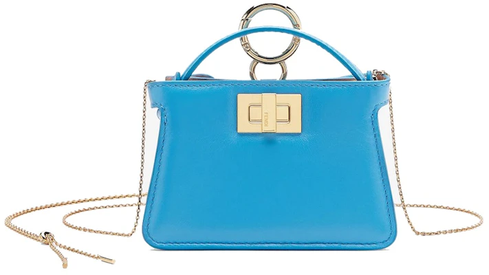 Fendi Nano Peekaboo Beg Silang Badan Biru Charm Buy Fendi Nano Peekaboo Beg Silang Badan Biru Charm