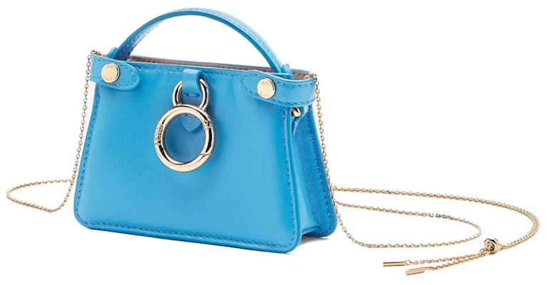 Fendi Nano Peekaboo Beg Silang Badan Biru Charm Order Fendi Nano Peekaboo Beg Silang Badan Biru Charm