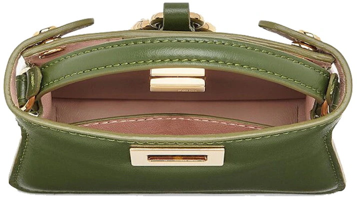 Fendi Nano Peekaboo Charm Tas Selempang Hijau Order Fendi Nano Peekaboo Charm Tas Selempang Hijau