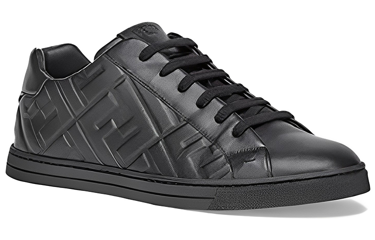Fendi Nappa Leather Low '3D Macro FF - Black' 圖 3