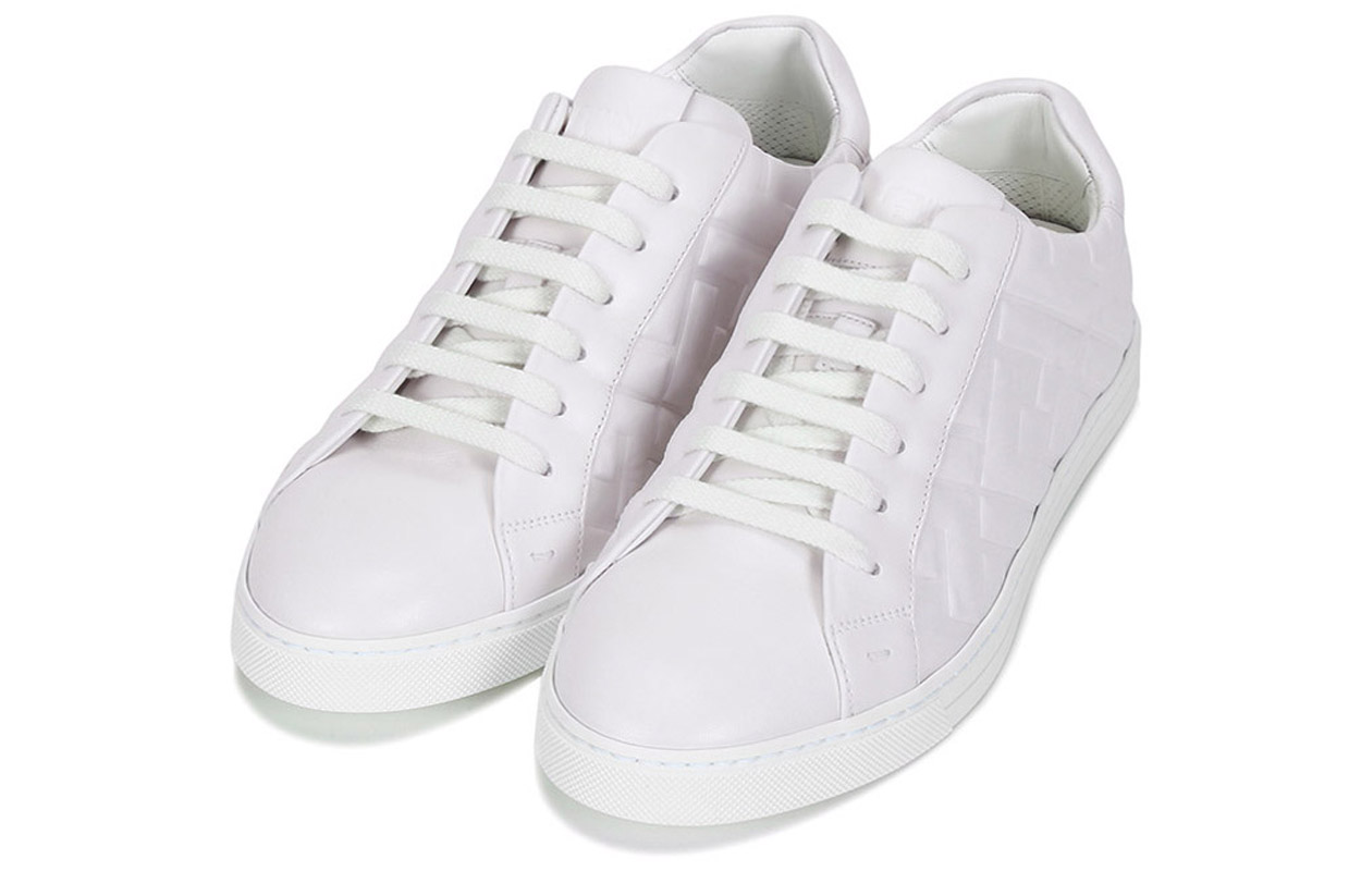 Fendi Nappa Leather Low '3D Macro FF - White' 圖 3