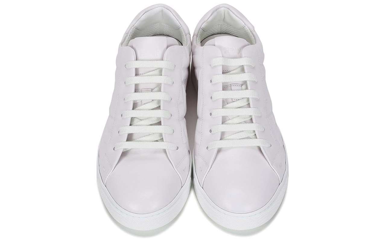 Fendi Nappa Leather Low '3D Macro FF - White' 圖 4
