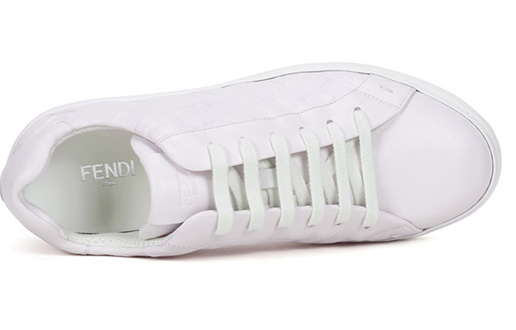 Fendi Nappa Leather Low '3D Macro FF - White' 圖 5