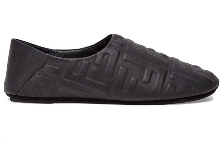 Fendi Nappa Leather Slippers 'Black' 圖 2