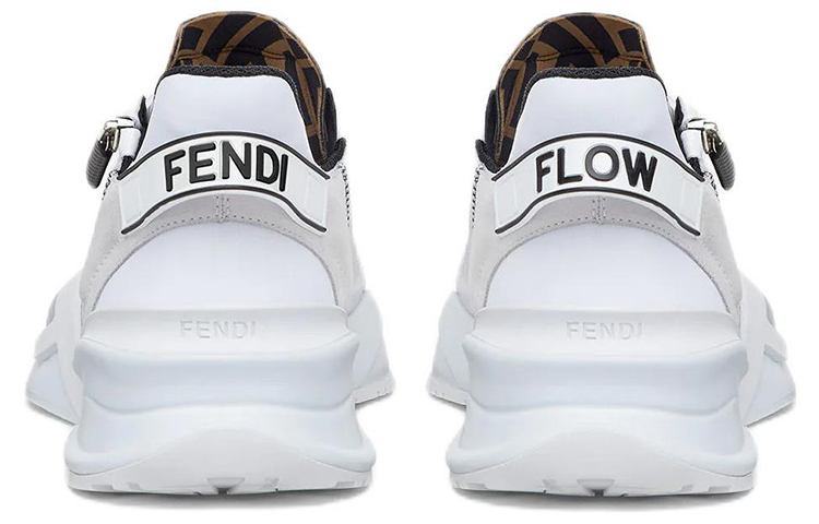 Shop Fendi Zapatillas Bajas de Nylon Blancas 7E1392EKVF0AGX