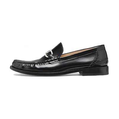 Fendi O'Lock 'Black Pattern Leather Loafers'