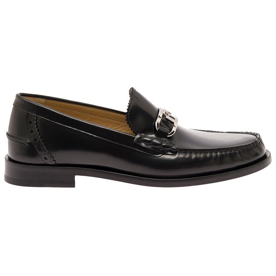 Order Fendi O'Lock 'Kasut Loafer Kulit Corak Hitam' 7D1557AK1TF0ABB