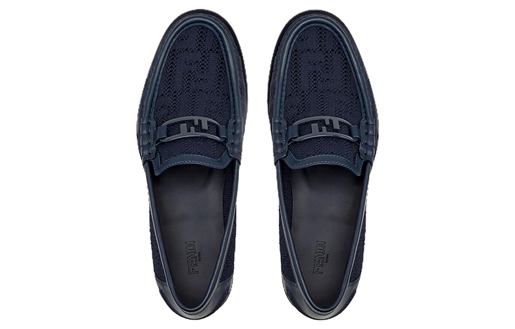 Fendi O'Lock Fabric and Enamel Metal Slip-On 'Blue' 圖 3
