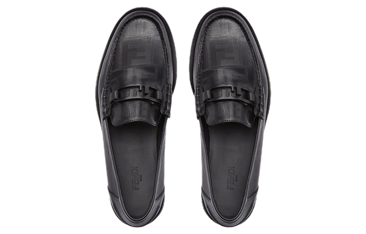 Fendi O'Lock Leather Loafer 'Black Pattern' 圖 4