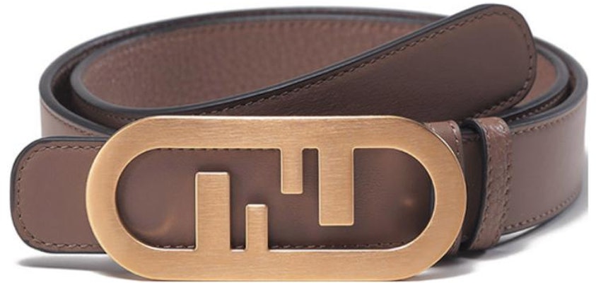 FENDI O'Lock Leather Reversible Belt Brown 3cm Width. 7C0475AH8XF1HR9 Buy FENDI O'Lock Leather Reversible Belt Brown 3cm Width. 7C0475AH8XF1HR9