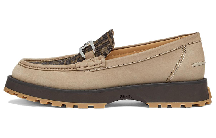 Fendi O'Lock Leather Slip-On Loafer 'Beige' 7D1581AADDF1JIC