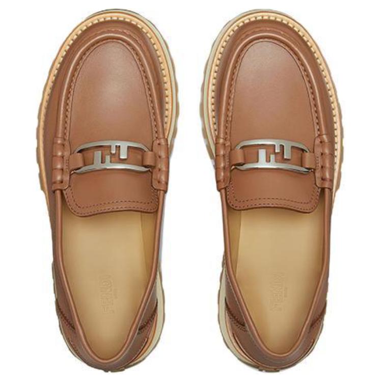 Fendi O'Lock Loafer 'Brown Leather' 圖 4