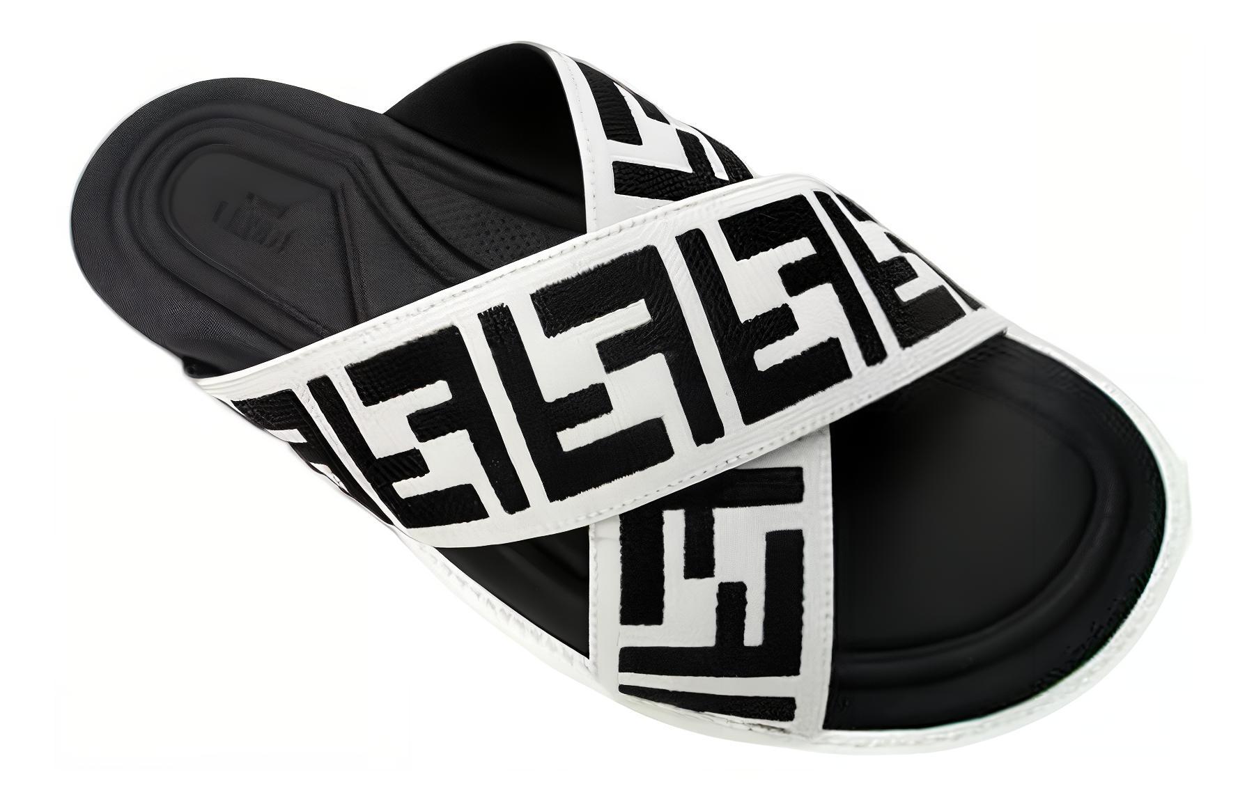Fendi Open-Toe Slide 'Black White' 圖 2