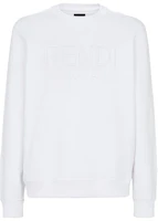 Fendi Plain White Pullover Sweatshirt for Men FY1079A6P3F0QA0 Fendi Plain White Pullover Sweatshirt for Men FY1079A6P3F0QA0