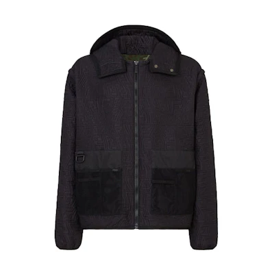 FENDI Reversible Detachable Hood Down Jacket Black. FAA823AGBCF1AXX