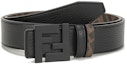Buy FENDI Reversible FF Monogram Leather Belt Black/Brown 3.5cm 7C0432AEU9F148A