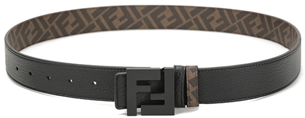 FENDI Reversible FF Monogram Leather Belt Black/Brown 3.5cm 7C0432AEU9F148A Shop FENDI Reversible FF Monogram Leather Belt Black/Brown 3.5cm 7C0432AEU9F148A