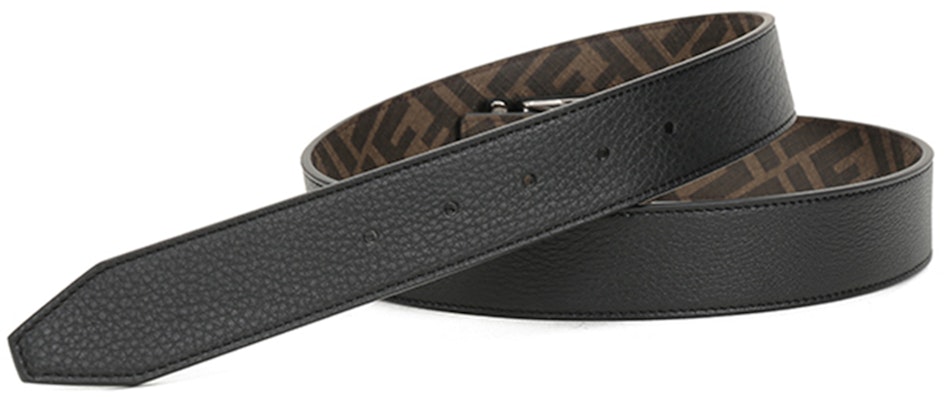 FENDI Reversible FF Monogram Leather Belt Black/Brown 3.5cm 7C0432AEU9F148A Details for FENDI Reversible FF Monogram Leather Belt Black/Brown 3.5cm 7C0432AEU9F148A