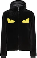 Fendi Reversible Logo Wool Monster Hooded Jacket Black FME131A6UZF0DIH Fendi Reversible Logo Wool Monster Hooded Jacket Black FME131A6UZF0DIH