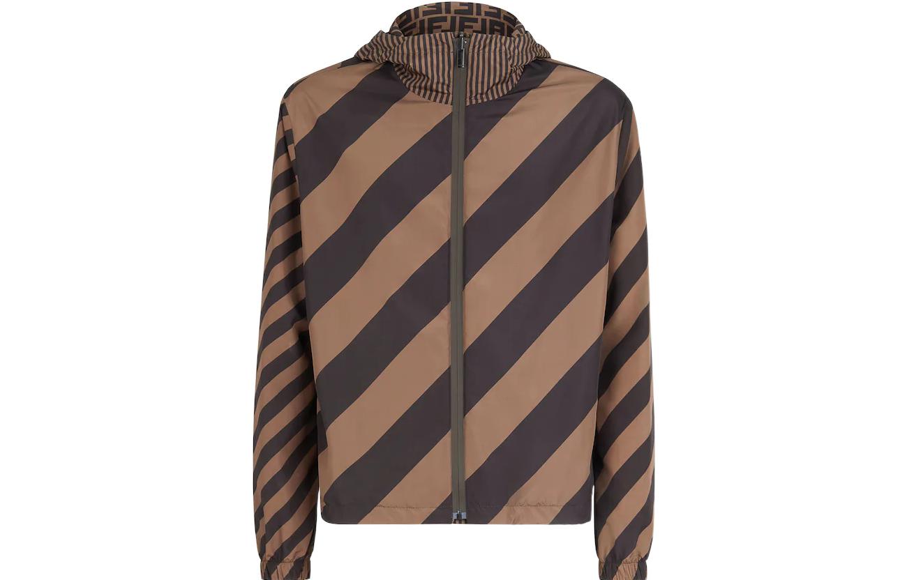 Order FENDI 可翻转FF标志连帽外套 棕色 FAA615A79NF13IZ